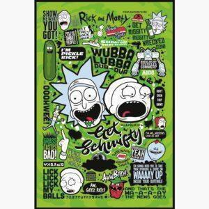 Αφίσες Anime, Animation- Rick and Morty, Quotes green