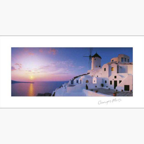 Αφίσες Ελληνικά Τοπία - George Meis Windmill Sunset
