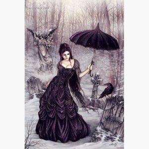 Αφίσες Φαντασίας - Victoria Frances, Gothic Siren with Black Parasol