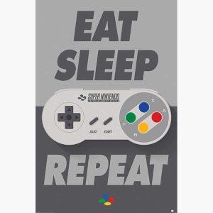 Αφίσες Gaming - Nintendo (Eat Sleep SNES Repeat)