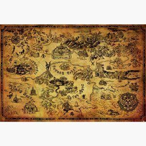Αφίσες Gaming - The Legend Of Zelda (Hyrule Map)