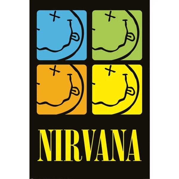 Αφίσες Μουσικής Alternative - Nirvana (Smiley Squares)