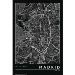 Αφίσες Τοπία, Πόλεις - Madrid City Map