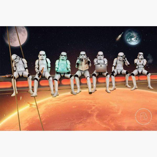 Αφίσες Χιουμοριστικές - Star Wars, Original Stormtroopers, on the girder