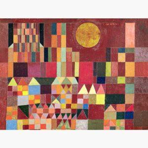 Αναπαραγωγές Ξένων Ζωγράφων σε καμβά - Paul Klee Castle and Sun (detail)