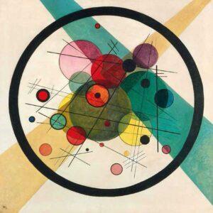 Αναπαραγωγές Ξένων Ζωγράφων σε καμβά - Wassily Kandinsky Circles in a circle