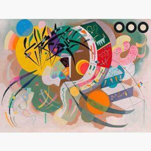 Αναπαραγωγές Ξένων Ζωγράφων σε καμβά - Wassily Kandinsky Round and Pointed