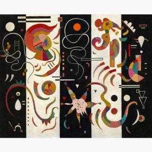 Αναπαραγωγές Ξένων Ζωγράφων σε καμβά - Wassily Kandinsky Striped (Rayé)