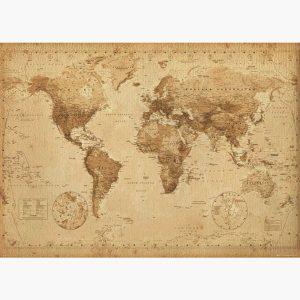 Γιγαντοαφίσες - World Map (Vintage Style)
