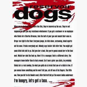 Κινηματογραφικές Αφίσες - Reservoir Dogs, Mr White Quote