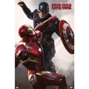 Κινηματογραφικές Αφίσες - Marvel Captain America, Civil War - Captain vs Iron Man