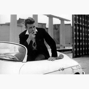 Κινηματογραφικές Αφίσες - James Dean, An Icon Smoking in his Convertible
