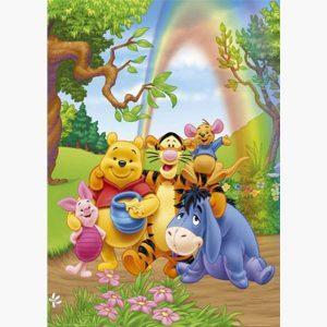 Παιδικές Αφίσες - Winnie the Pooh, Group Portrait in front of a Rainbow