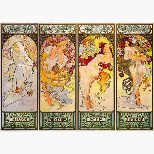 Puzzle - Mucha, Four Seasons, 1900